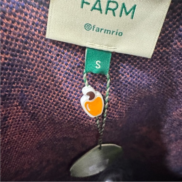 Farm Rio Blue Tropical Gold Long Sleeve Dress - Picture 7 of 10